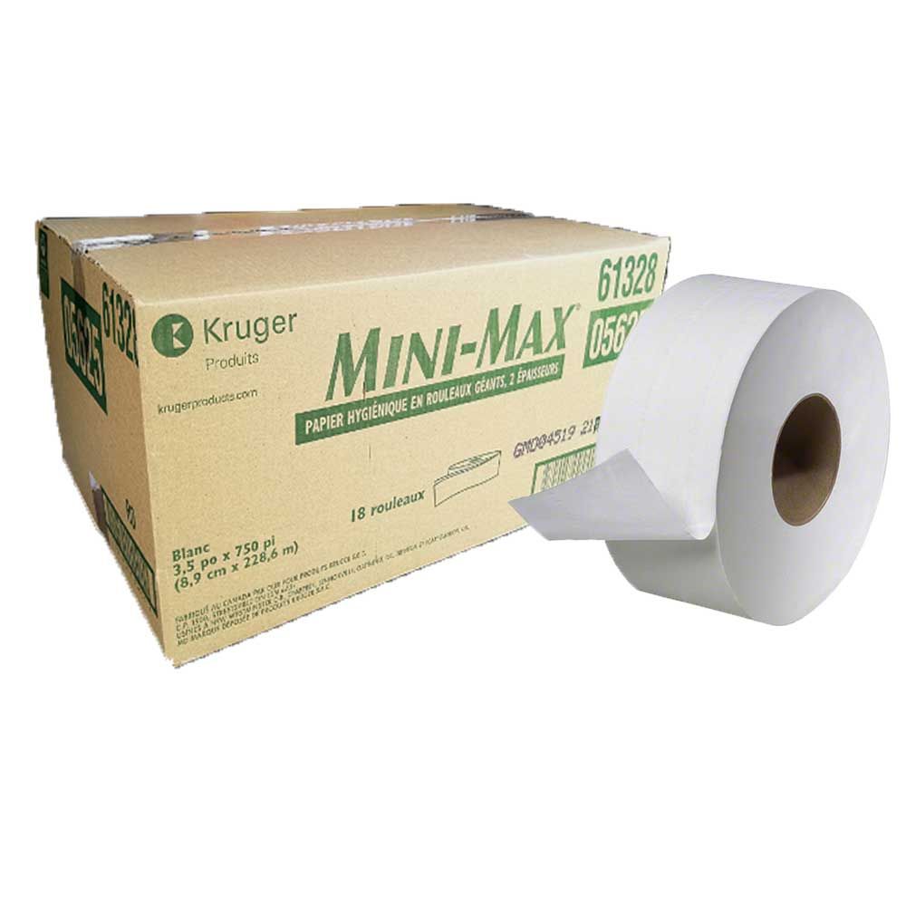 Mini Max 2-ply Jumbo Bathroom Tissue, 3.5 In X 750 Ft -- 18 Per Case