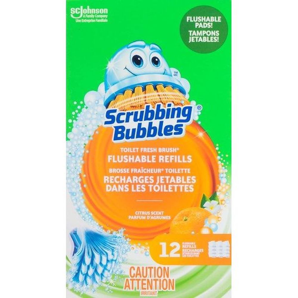 Scrubbing Bubbles Flushable Toilet Fresh Brush Refills, 12 Count -- 12 Per Case