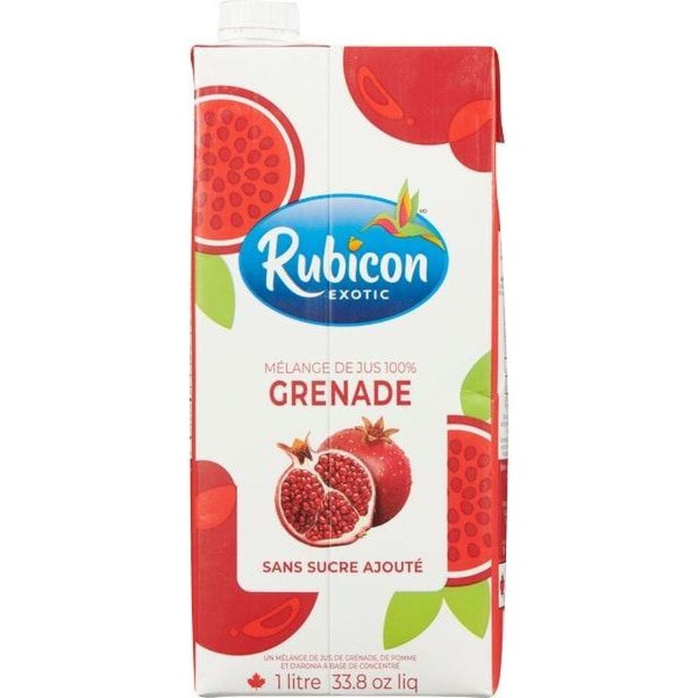 Rubicon No Added Sugar Pomegranate Juice Drink, 1 L -- 12 Per Case