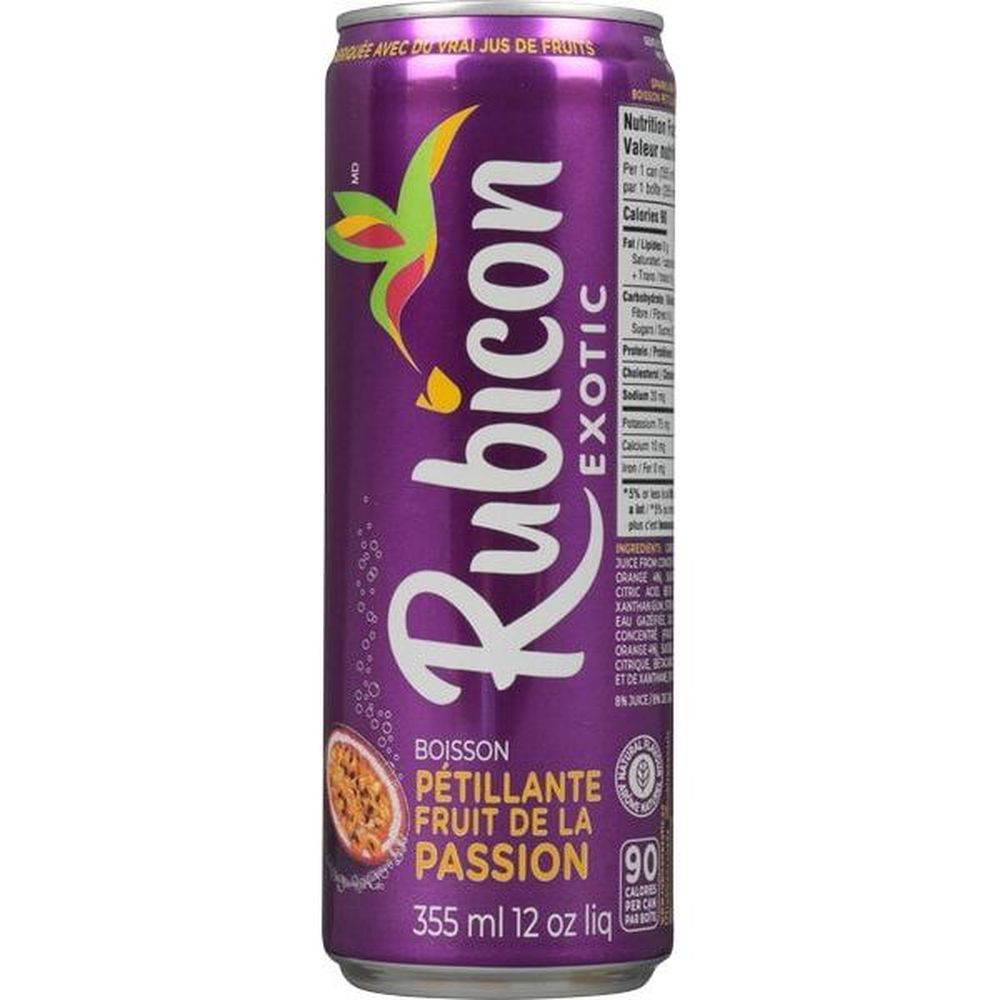 Rubicon Exotic Sparkling Passion Fruit Juice Drink, 355 Ml -- 12 Per Case