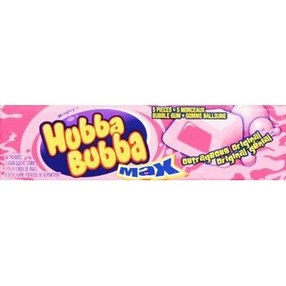 Hubba Bubba Chewing-gum Max Original, Paquet De 5 – 12 Par Boîte