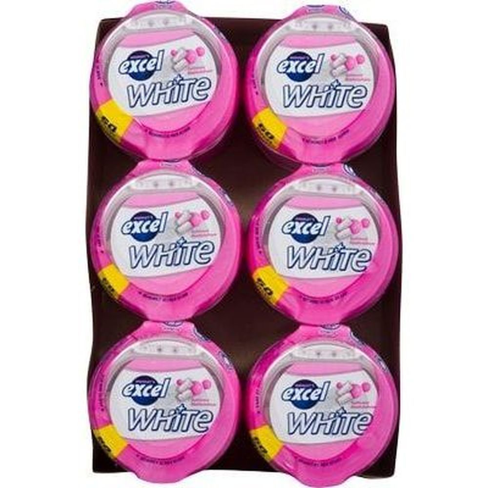 Excel White Bubblemint Sugar Free Gum, 60 Count Bottle -- 24 Per Case