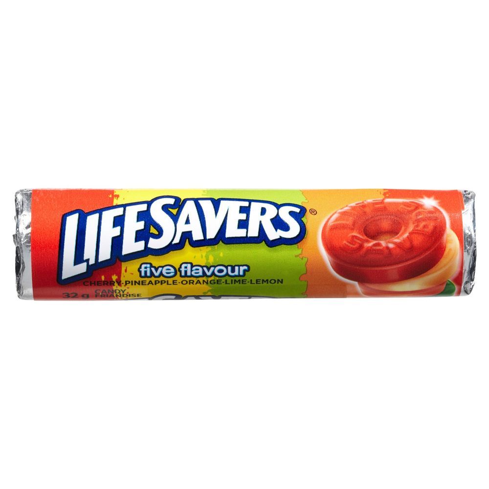 Lifesavers 5 Flavor Candy Roll, 32 G -- 300 Per Case