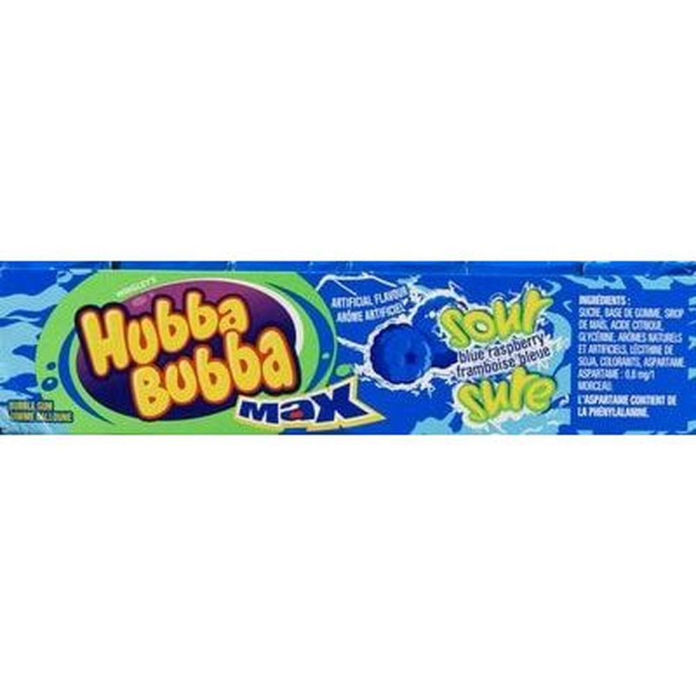 Hubba Bubba Chewing-gum Max Sour À La Framboise Bleue, Paquet De 5 – 216 Par Carton