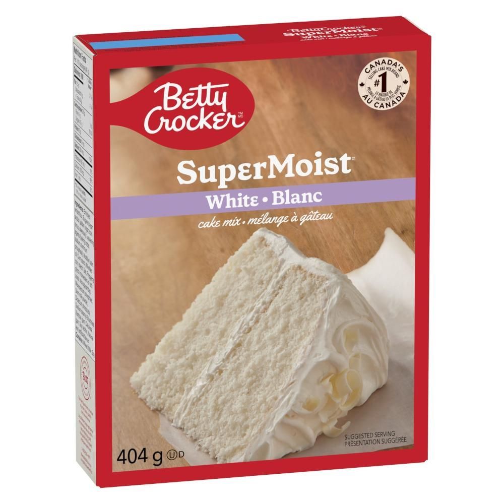 Betty Crocker Préparation Pour Gâteau Blanc, 404 G – 12 Sachets Par Boîte