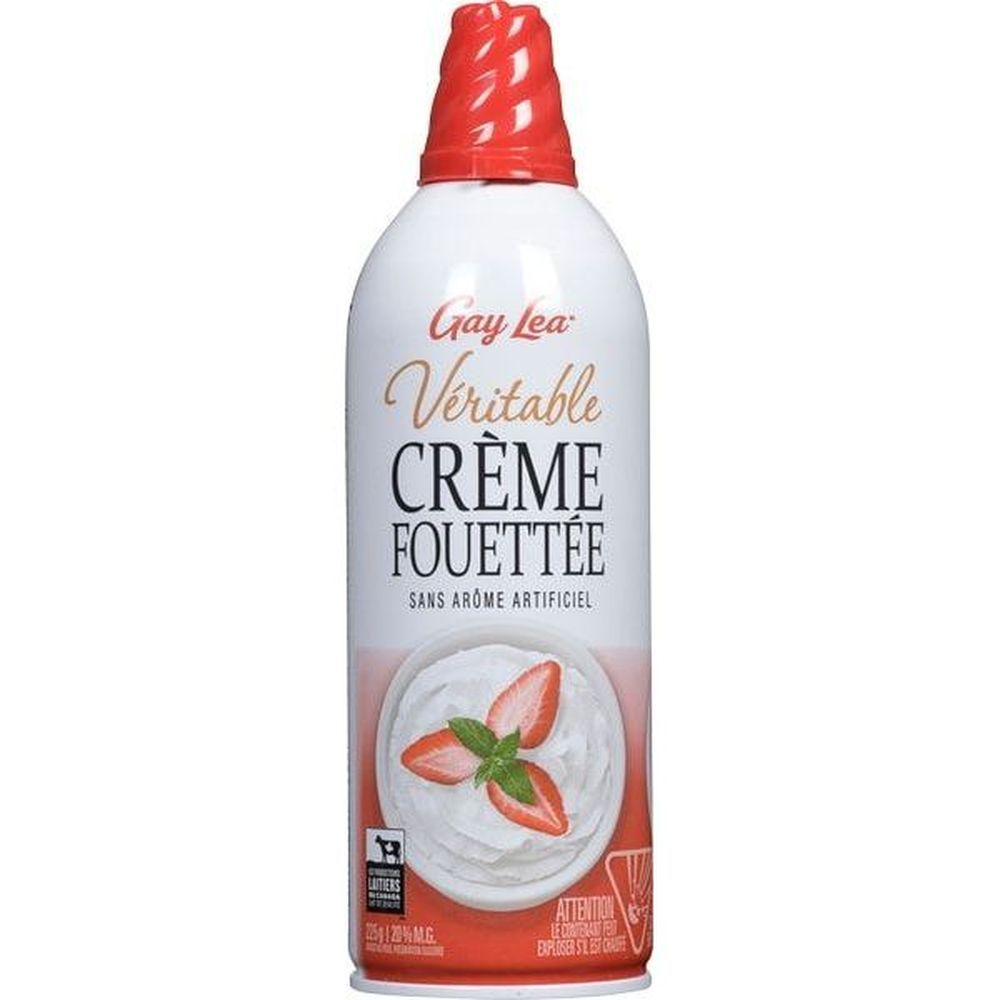 Gay Lea Real Whipped Cream Spray, 225 G -- 12 Per Case