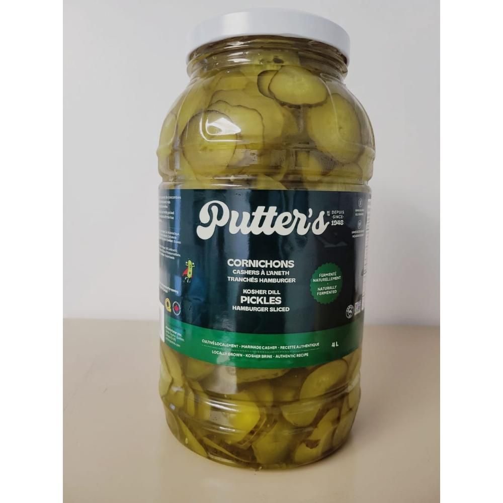 Putters Hamburger Slice Kosher Dill Pickle, 4 L - 2 Per Case