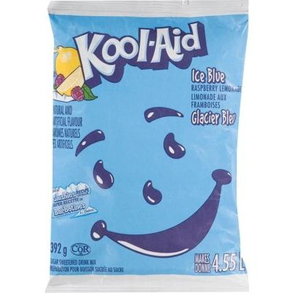 Kool-aid Ice Blue Raspberry Sugar Sweetened Powdered Drink Mix, 392 G -- 18 Per Case