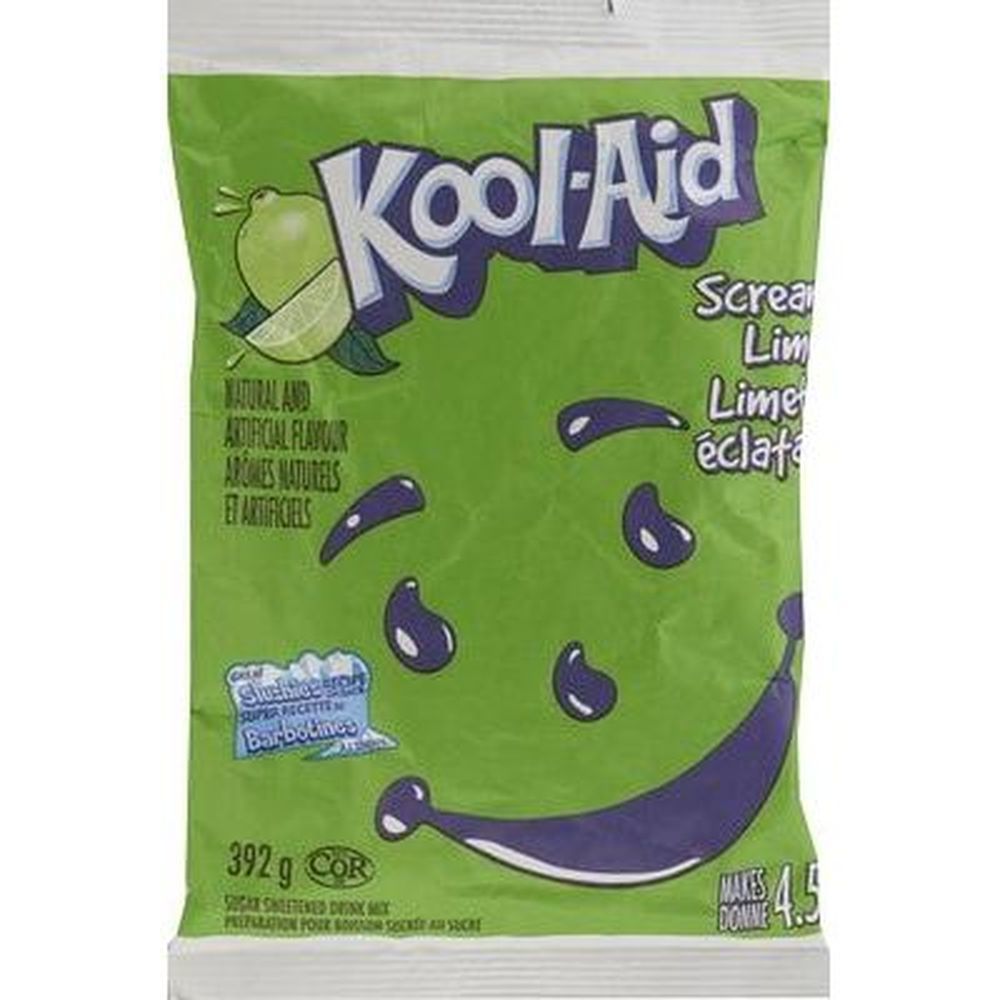 Kool-aid Préparation Pour Boisson Sucrée Au Citron Vert Screamin’, 392 G -- 18 Par Boîte