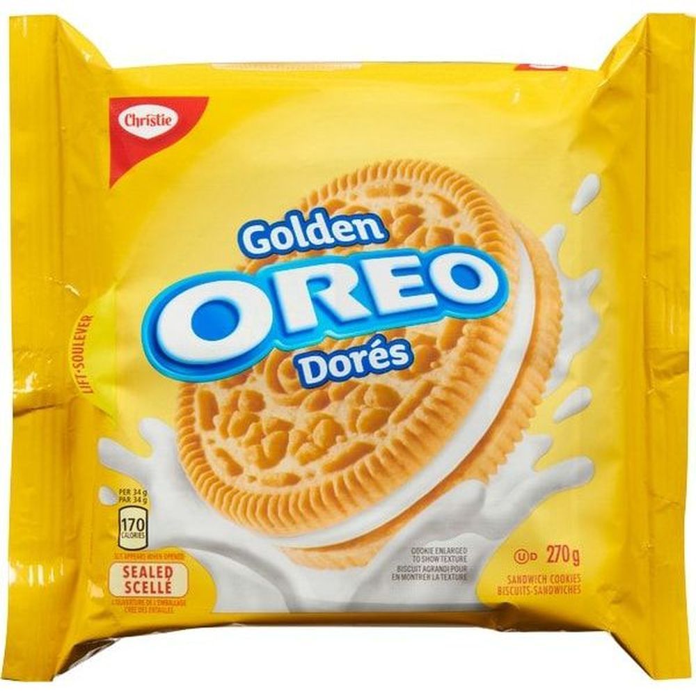 Oreo Golden Vanilla Sandwich Cookies, 270 G -- 12 Per Case
