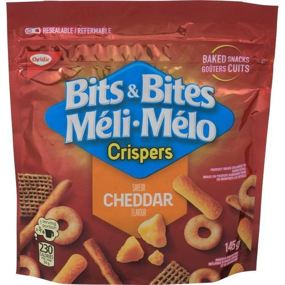 Crispers Bits And Bites Meli Melo Cheddar, 145 G -- 12 Per Case