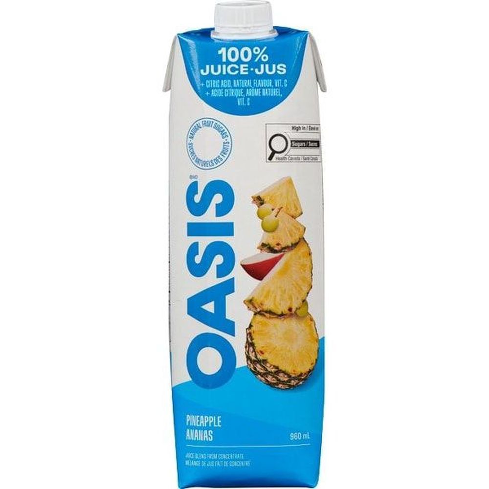 Oasis Pineapple Juice, 960 Ml -- 12 Per Case