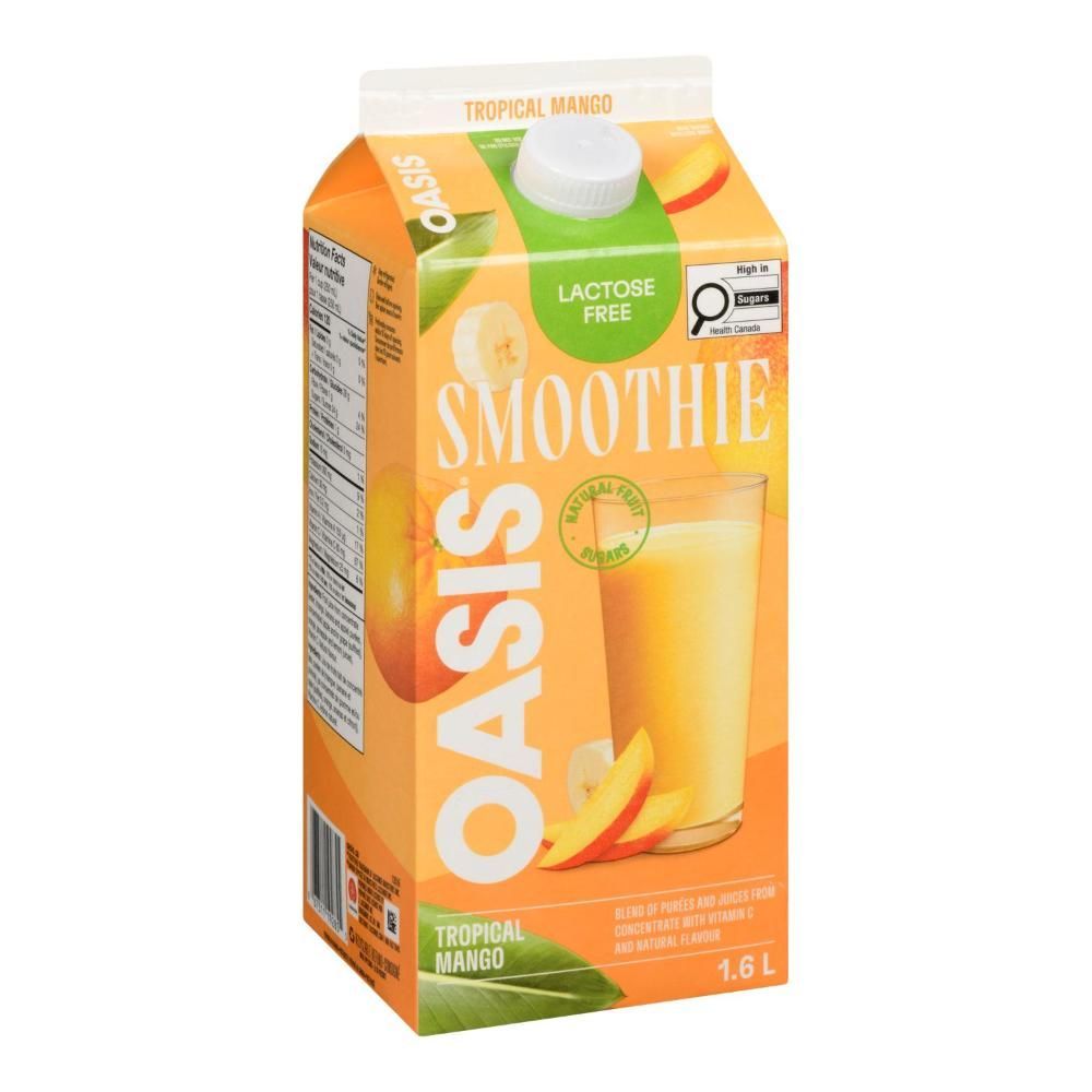 Oasis Smoothie Tropical À La Mangue, 1,6 L – 8 Unités Par Carton