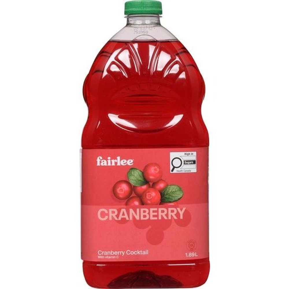 Fairlee Cranberry Cocktail - Plastic Bottle, 1.89 L -- 6 Per Case