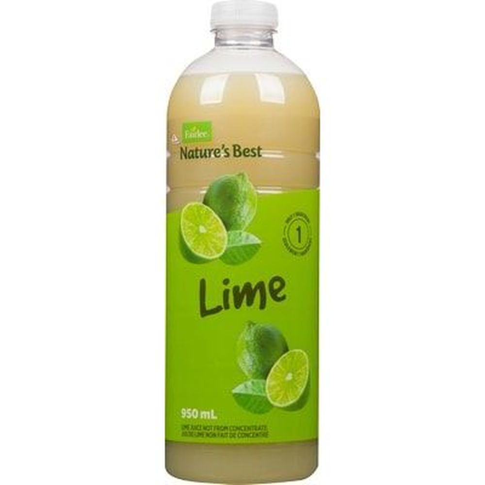 Fairlee Lime Juice - Not From Concentrate, 950 Ml -- 12 Per Case