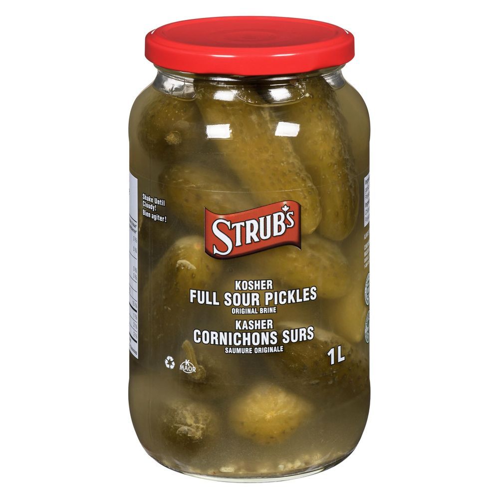 Strub's Original Brine Full Sour Pickles, 1 L -- 12 Per Case
