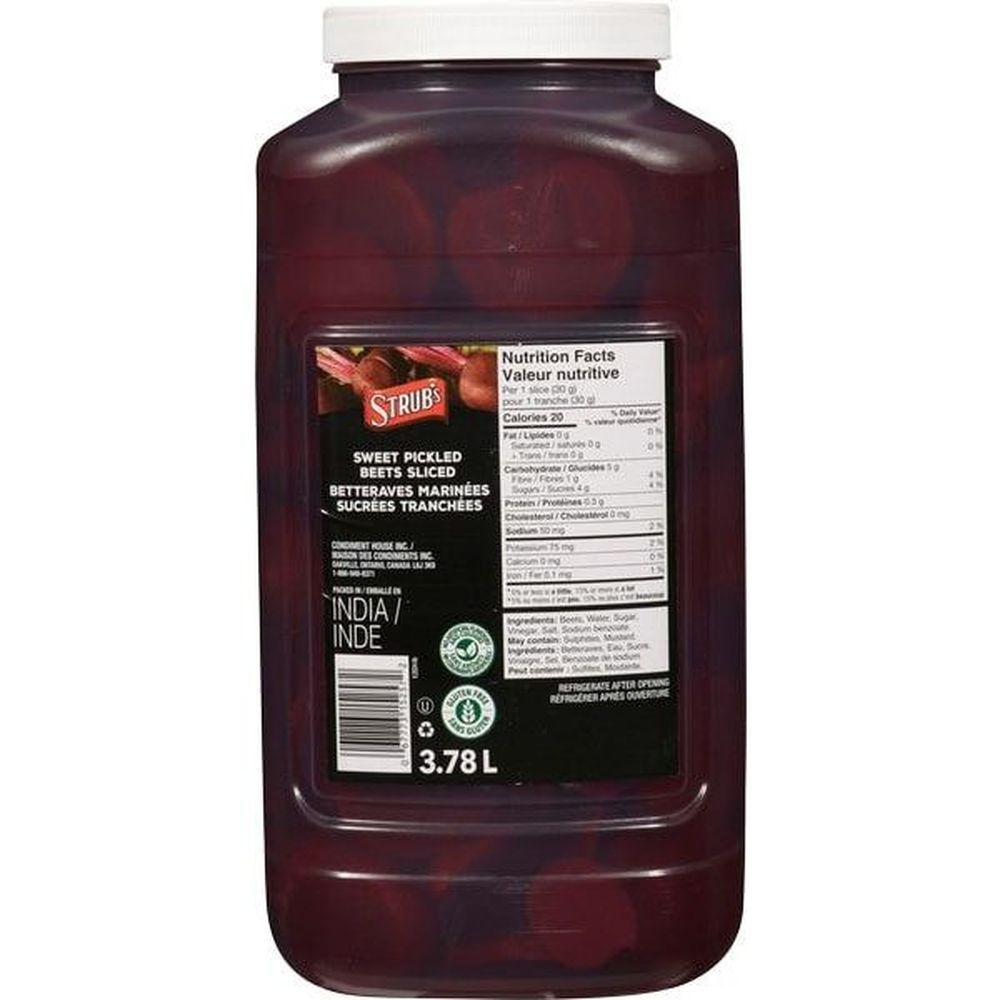 Stub's Sweet Pickled Sliced Beets, 3.78 L -- 6 Per Case
