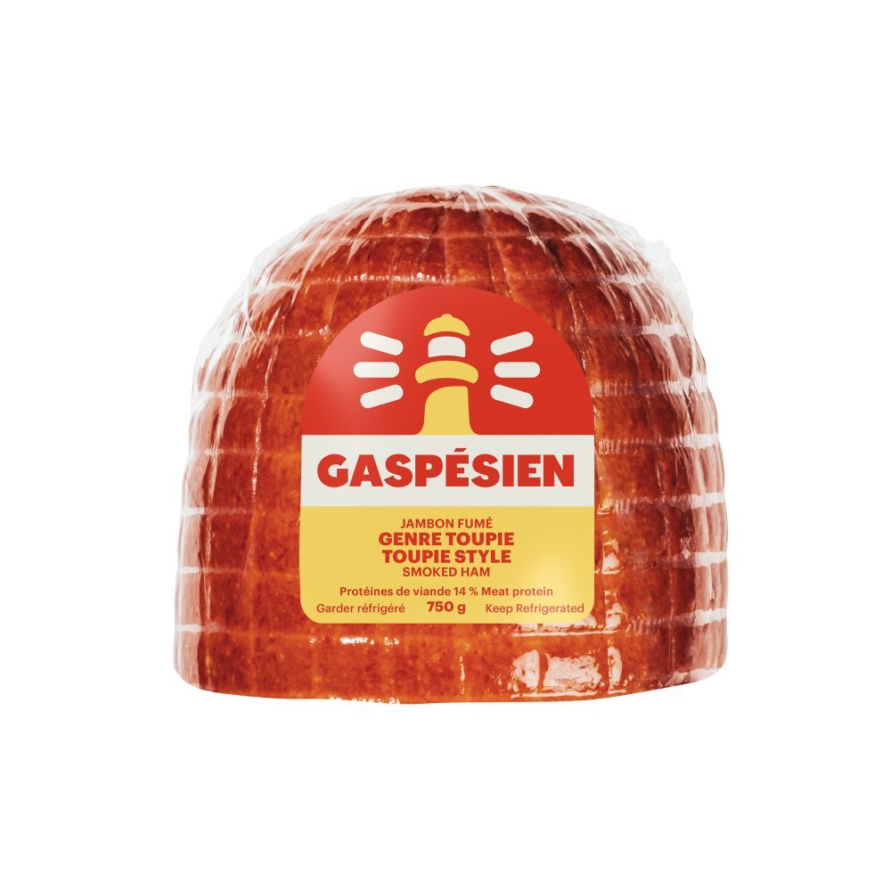 Gaspesien Quarter Smoked Toupie Style Ham, 750 G - 8 Per Case
