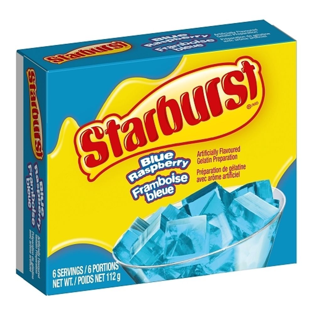 Starburst Blue Raspberry Gelatin Dessert Mix, 111.7 G -- 12 Per Case