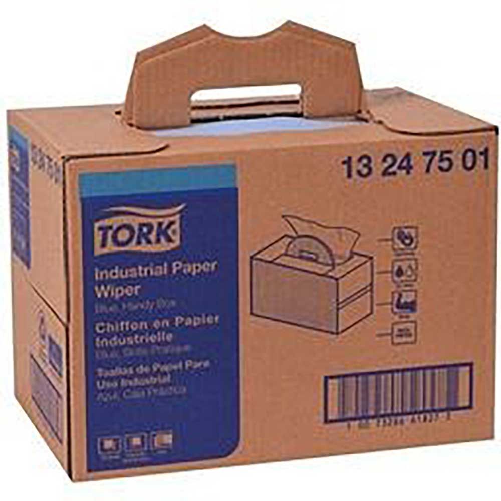Tork Blue W7 4-ply Industrial Paper Wiper - Handy Box, 12.8 X 16.5 In -- 180 Per Case
