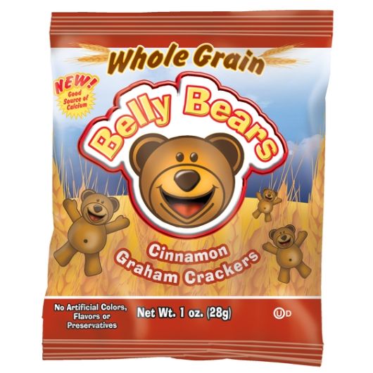 Readi-bake Belly Bears 51 Percent Whole Grain Cinnamon Graham Cracker, 1 Oz -- 200 Per Case
