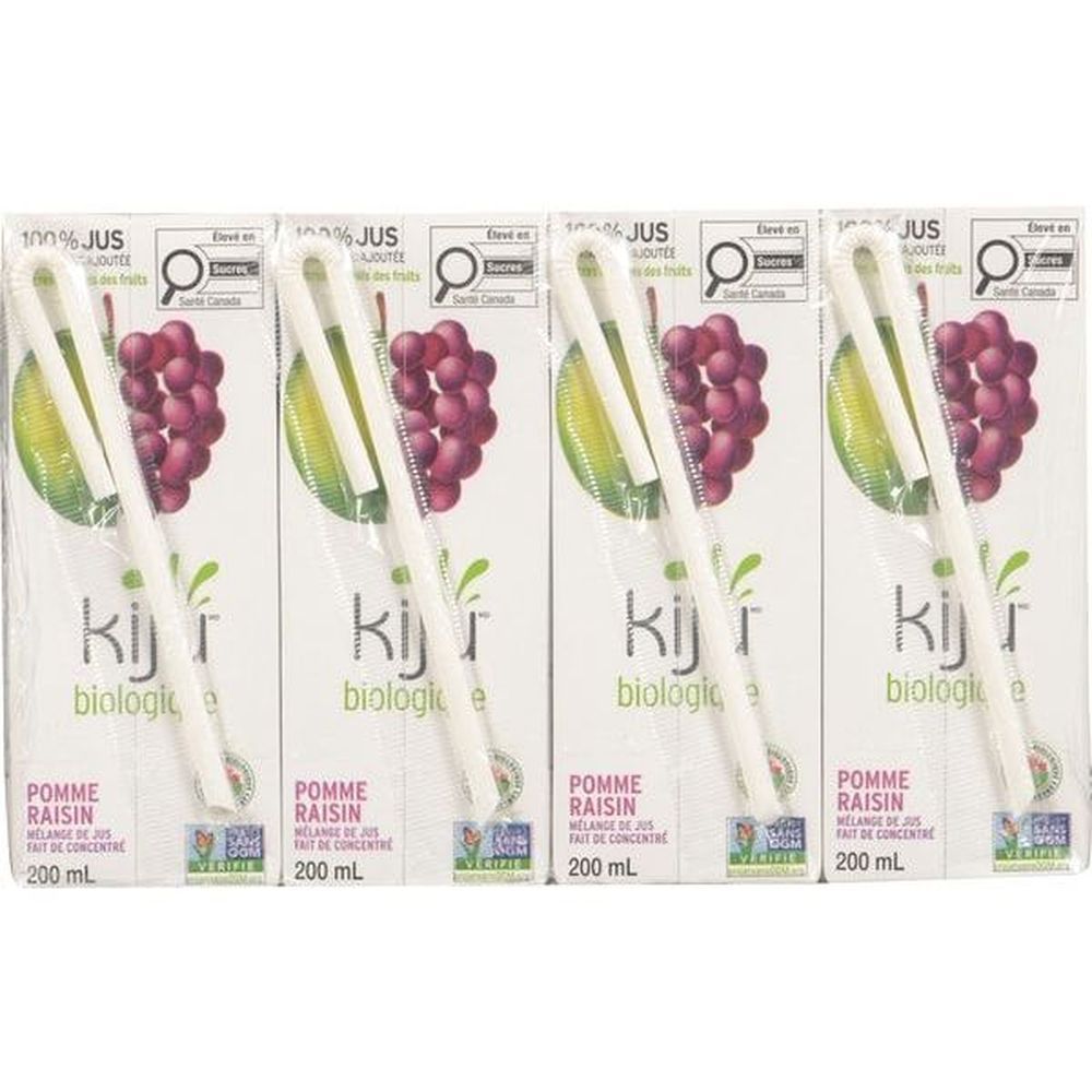 Kiju Organic Grape Apple Juice, 200 Ml -- 32 Per Case