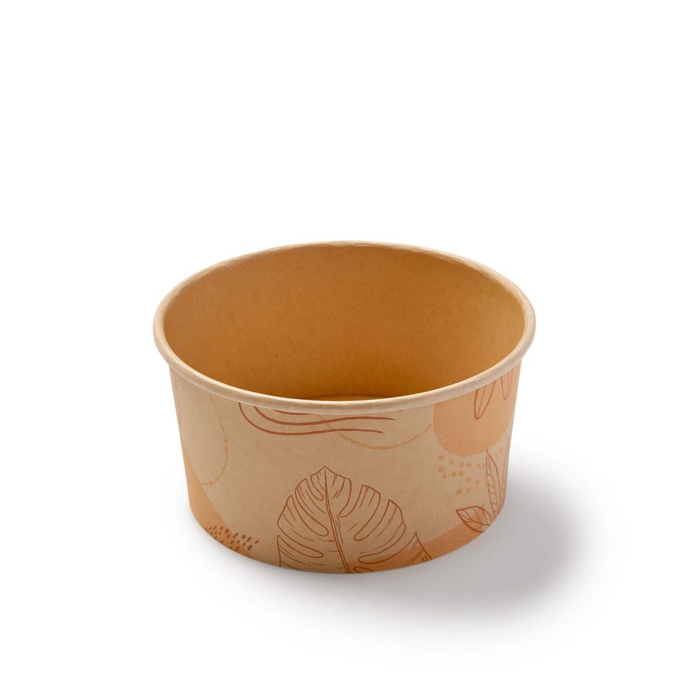 Eco Guardian Forest Collection Compostable Pla-lined Round Bamboo Bowl, 44 Oz Capacity -- 300 Per Case