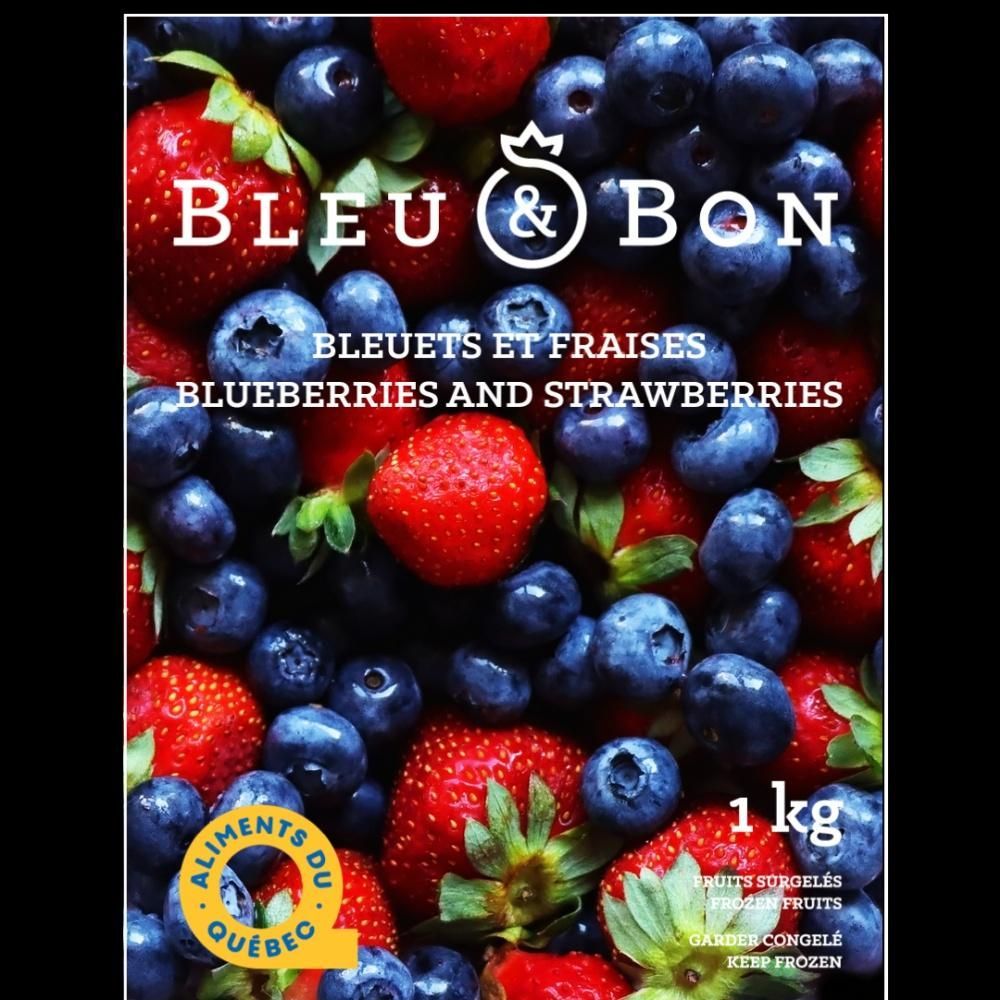 Bleu & Bon Bleuets Et Fraises Sauvages Du Québec, 1 Kg – 5 Par Caisse