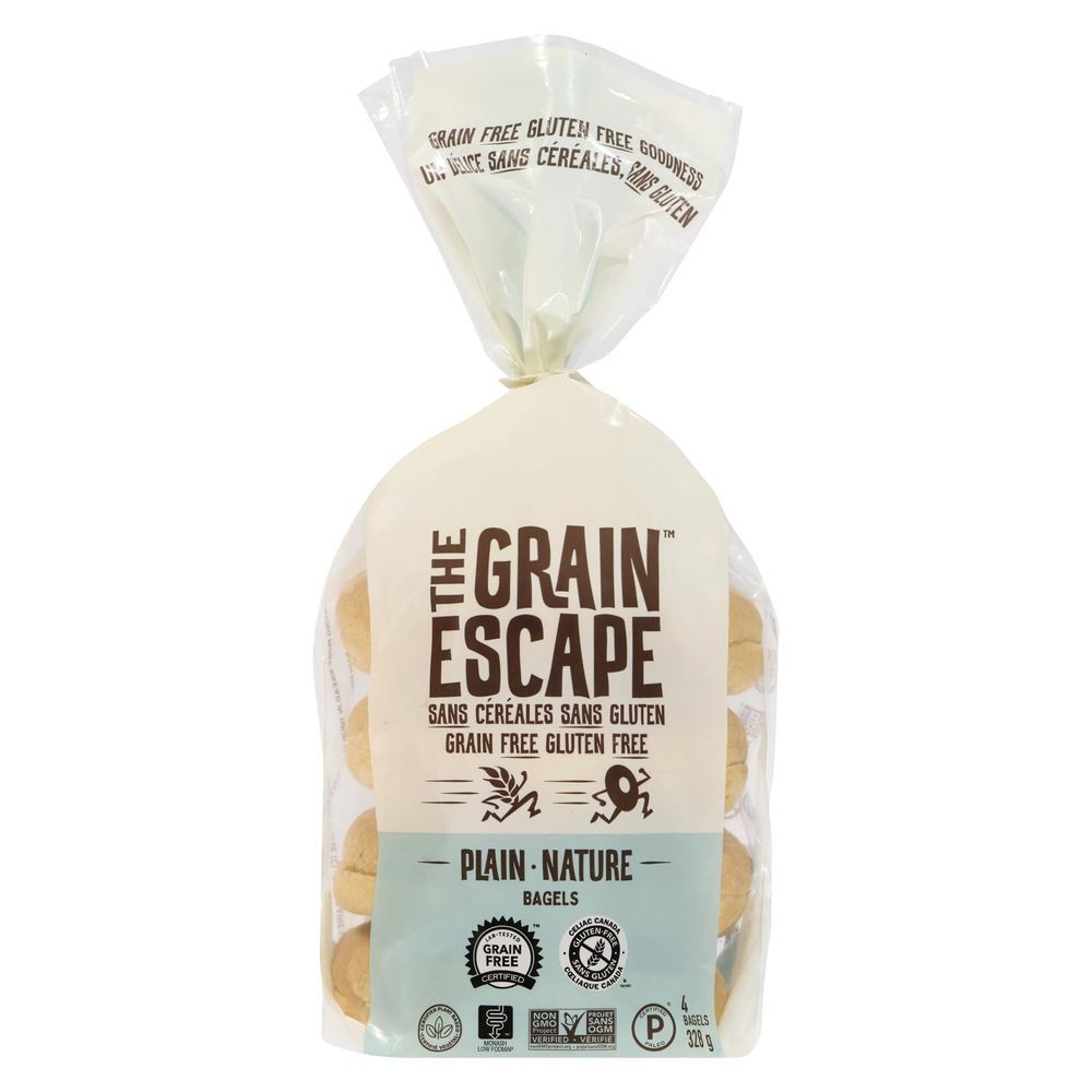 The Grain Escape Grain Free Gluten Free Plain Bagels, 328 G -- 6 Per Case