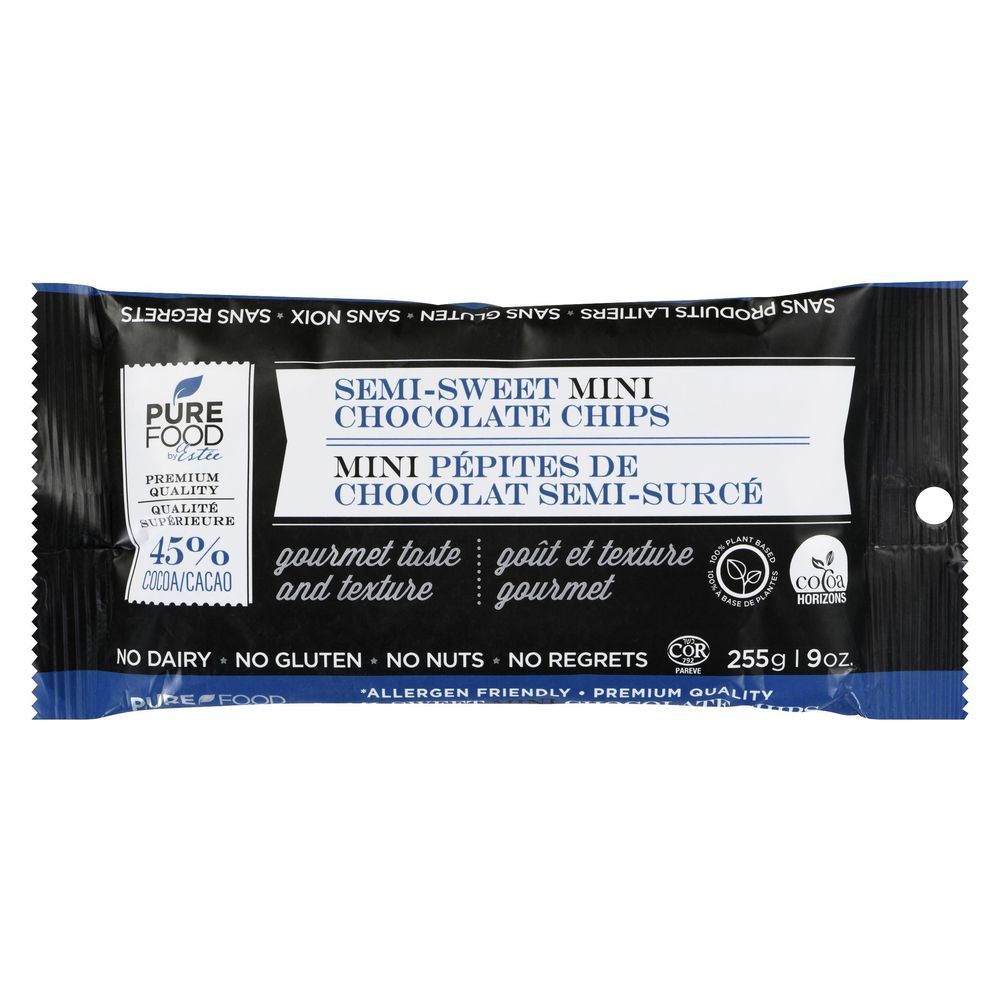Pure Food By Estã©e Vegan Semi-sweet Mini Chocolate Chips, 255 G -- 8 Per Case