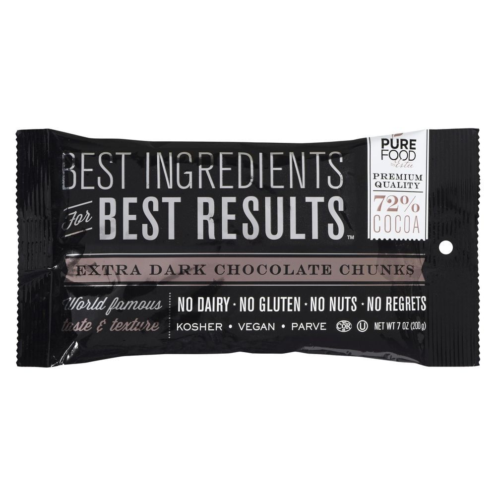 Pure Food By Estã©e Vegan Dark Chocolate Chunks, 198 G -- 8 Per Case