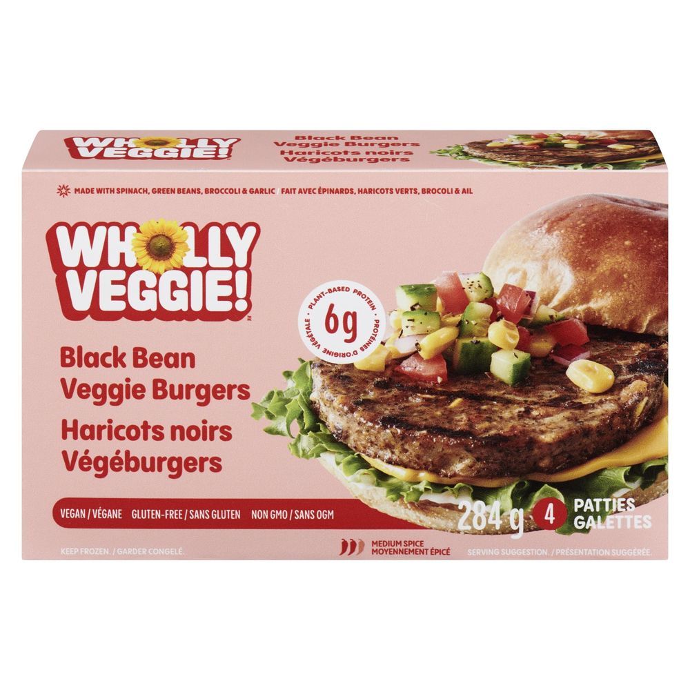 Wholly Veggie! Spicy Black Bean Veggie Burger, 284 G -- 10 Per Case