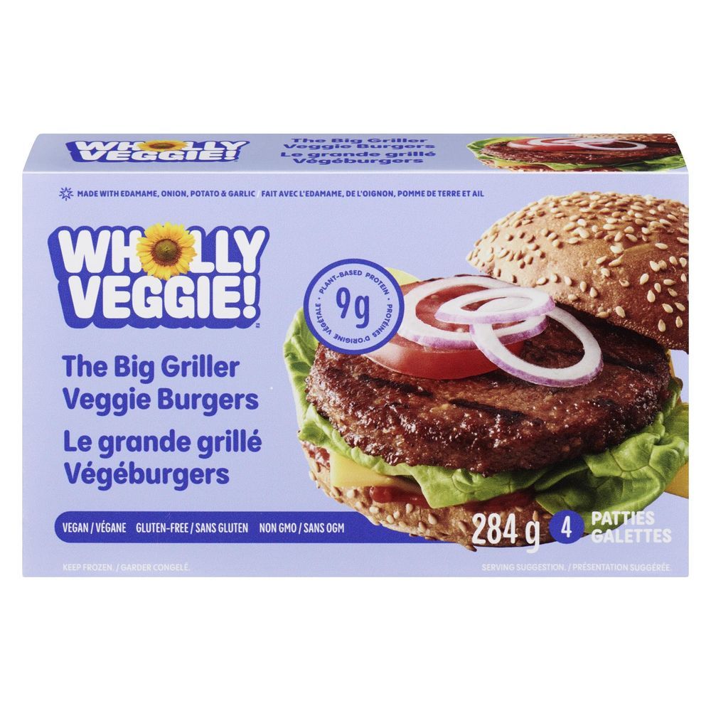 Wholly Veggie! The Big Griller Veggie Burger, 284 G -- 10 Per Case