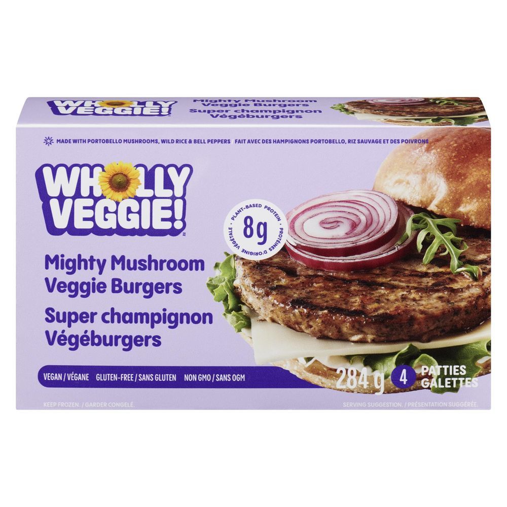 Wholly Veggie! Mighty Mushroom Veggie Burger, 284 G -- 10 Per Case