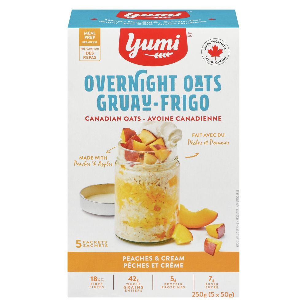 Yumi Flocons D'avoine À La Pêche Et À La Crème, 250 G -- 6 Par Caisse