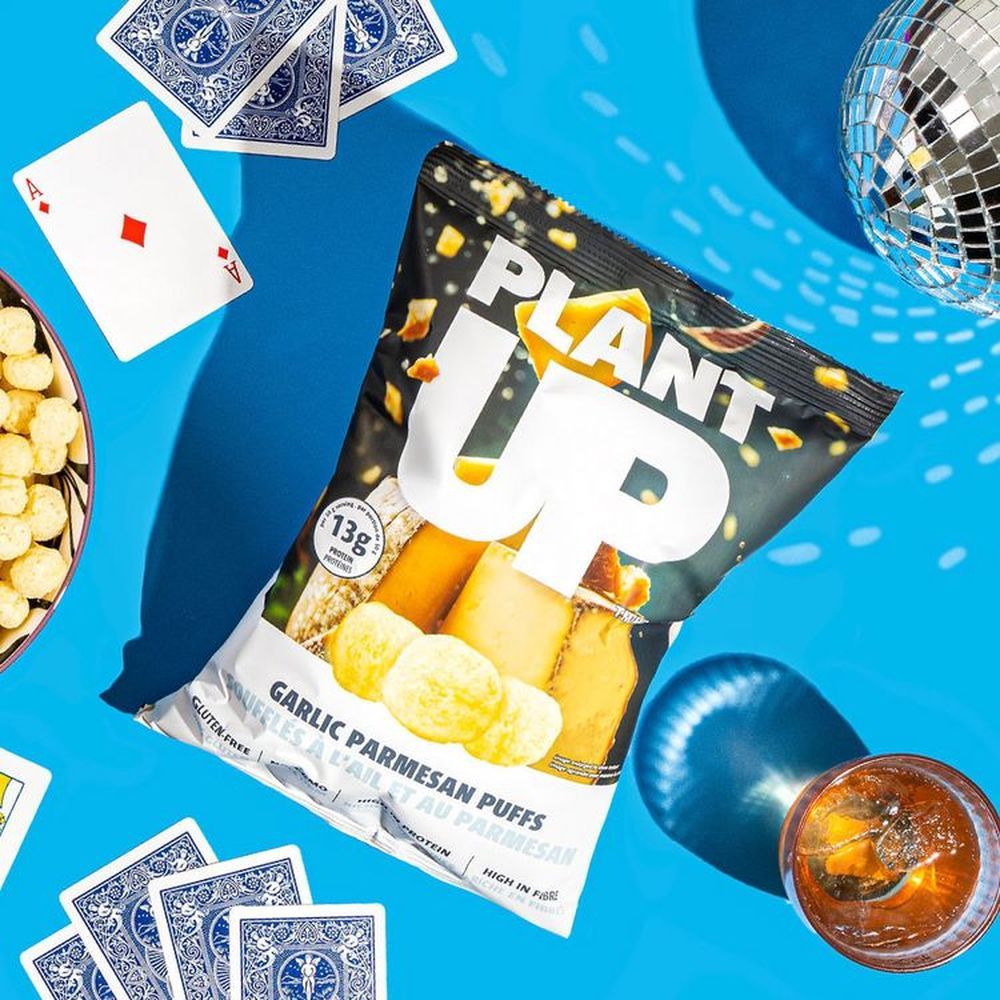 Plant Up Garlic Parmesan Puffs, 100 G -- 9 Per Case