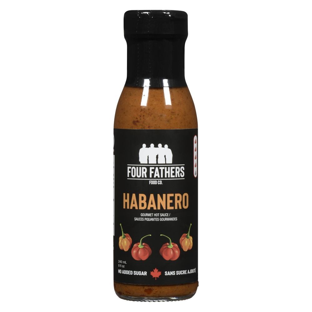 Four Fathers Food Co. Habanero Hot Sauce, 240 Ml -- 12 Per Case