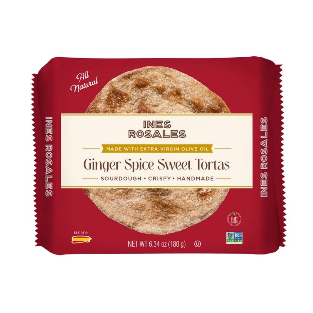 Ines Rosales Ginger Spice Sweet Olive Oil Tortas, 180 G -- 10 Per Case