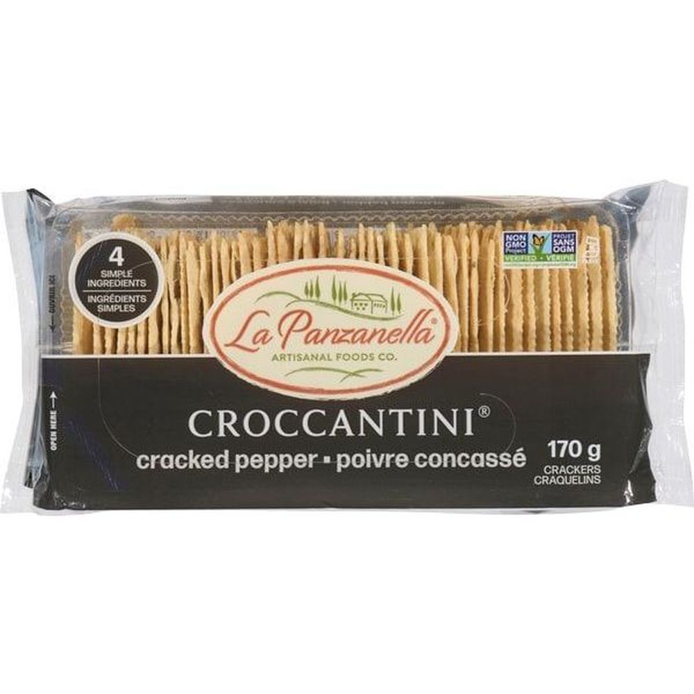 La Panzanella Mini Craquelins Croccantini Au Poivre, 170 G -- 12 Par Caisse