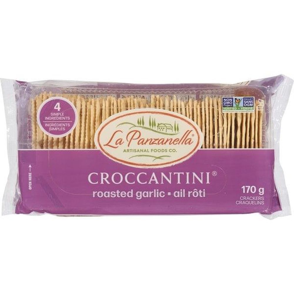 La Panzanella Mini Craquelins Croccantini À L'ail Rôti, 170 G -- 12 Par Caisse