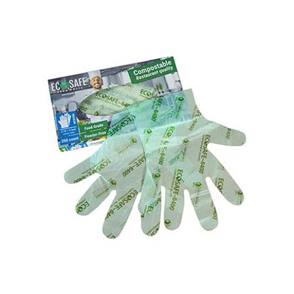 Ecosafe-6400 Petits Gants Compostables Avec Paume De 3,25 Po De Largeur -- 4 Par Boîte