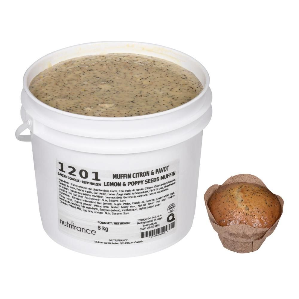 Olivier Bouvai Lemon And Poppy Seed Muffin Batter, 5 Kg