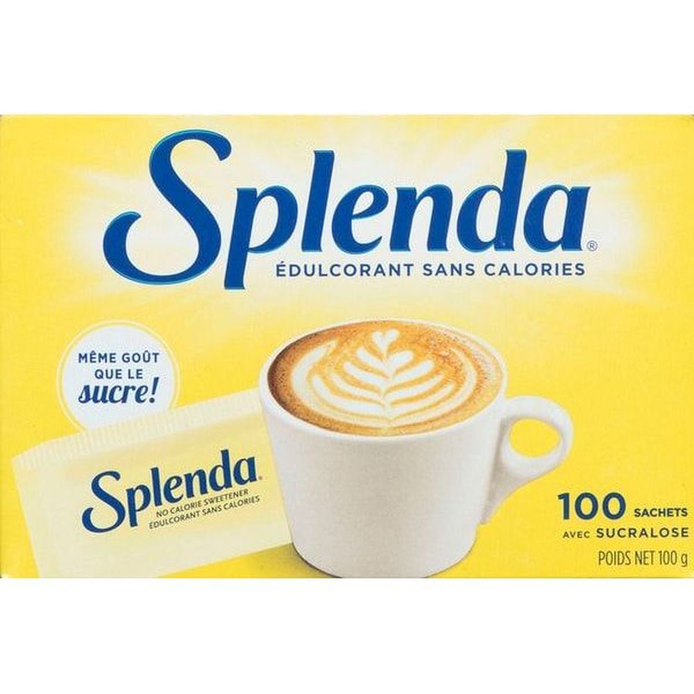 Splenda Édulcorant Au Sucre 1 G - Paquet De 100 Unités -- 12 Par Boîte