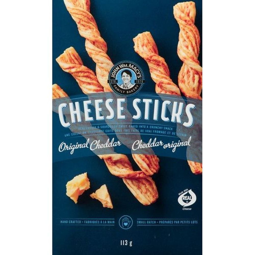 John Wm. Macy's Original Cheddar Cheesesticks, 113 G -- 6 Per Case
