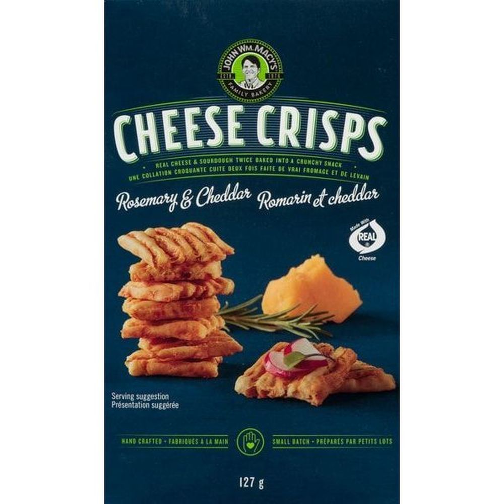 John Wm. Macy's Rosemary Cheddar Cheesecrisps, 127 G -- 6 Per Case