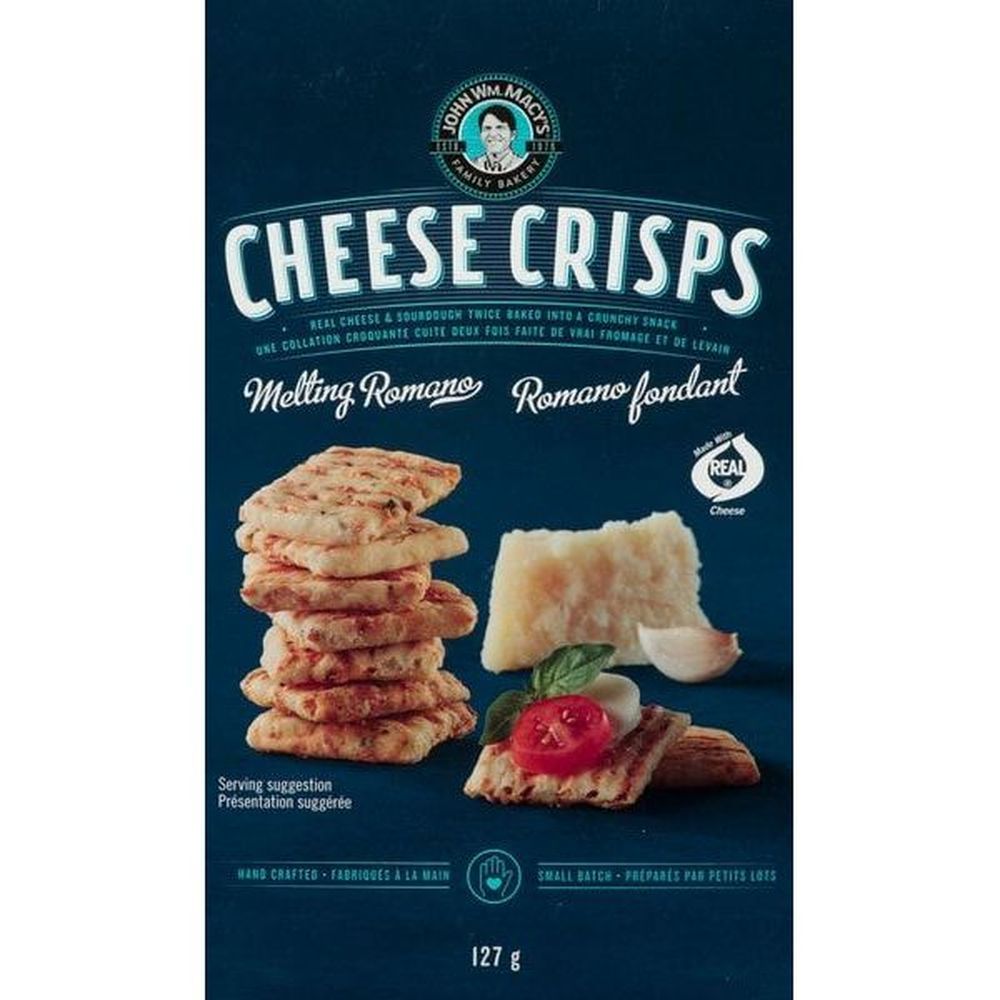 John Wm. Macy's Melting Romano Cheesecrisps, 127 G -- 6 Per Case