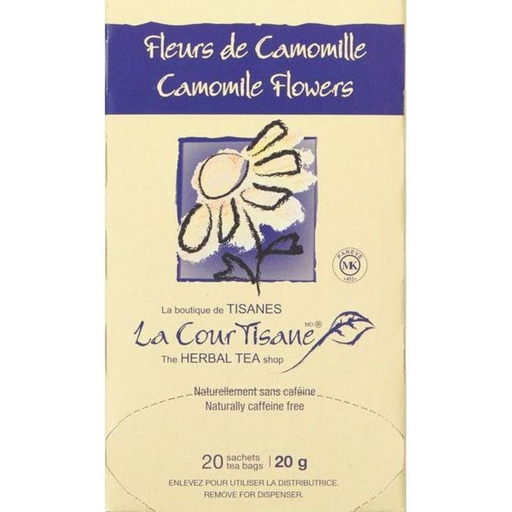La Courtisane Camomile Flower Herbal Tea, 20 Tea Bags -- 6 Per Case