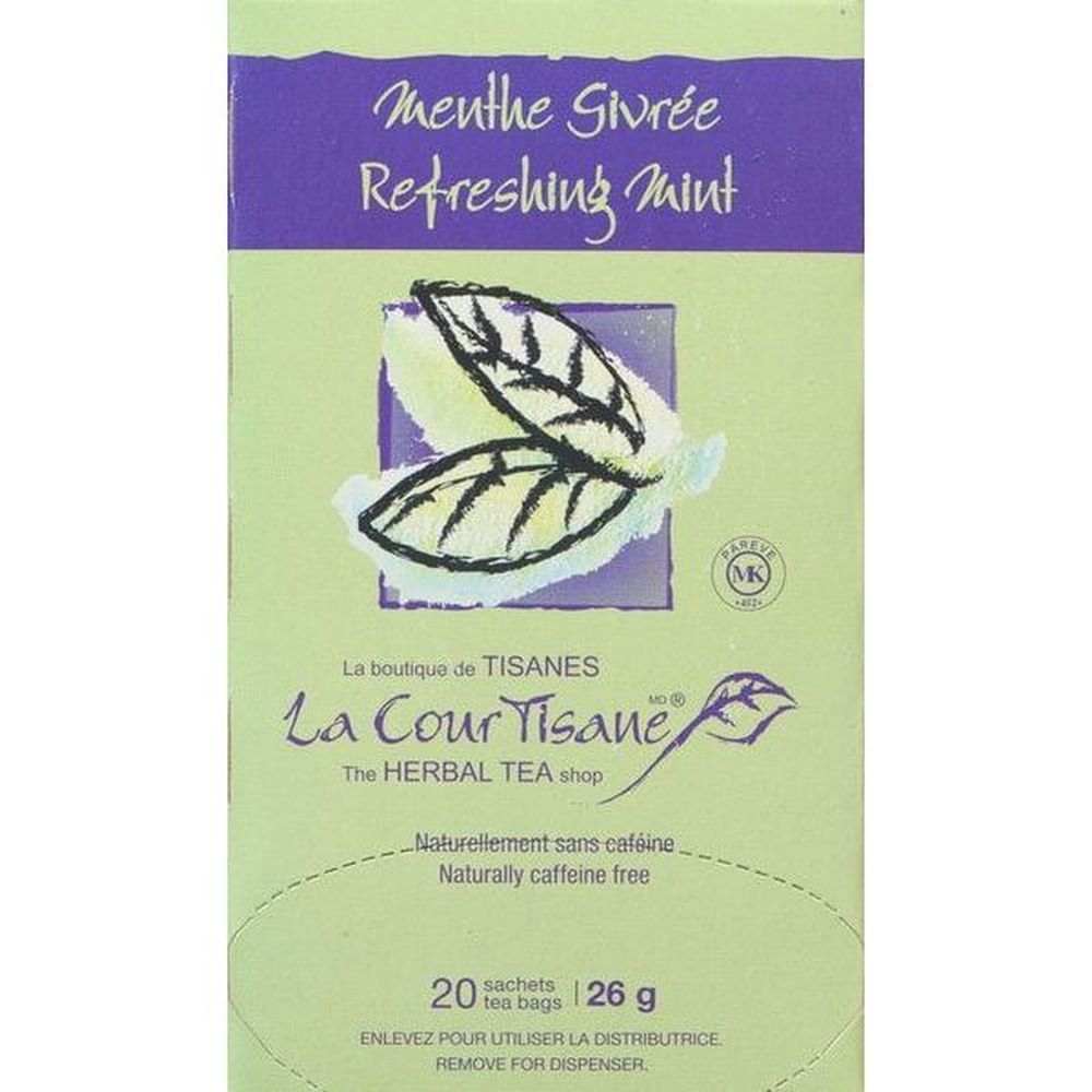 La Courtisane Refreshing Mint Herbal Tea Bags, 20 Count -- 6 Per Case