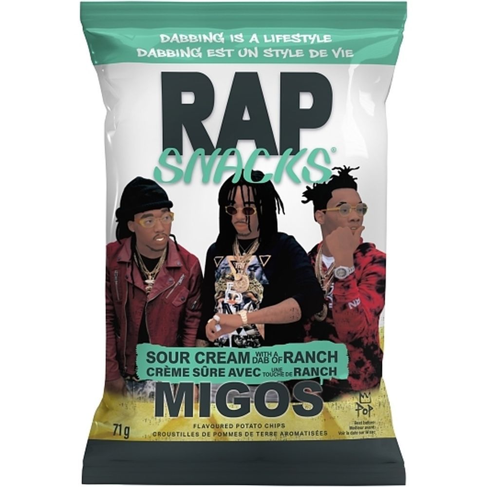 Rap Snacks Migos Sour Cream With Ranch Potato Chips, 70.87 G -- 16 Per Case