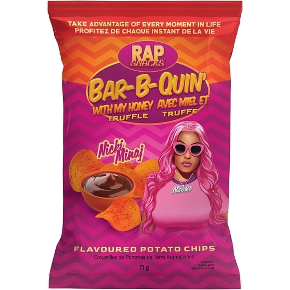 Rap Snacks Nicki Minaj Bar-b-quin' With My Honey Truffle Potato Chips, 70.87 G -- 16 Per Case